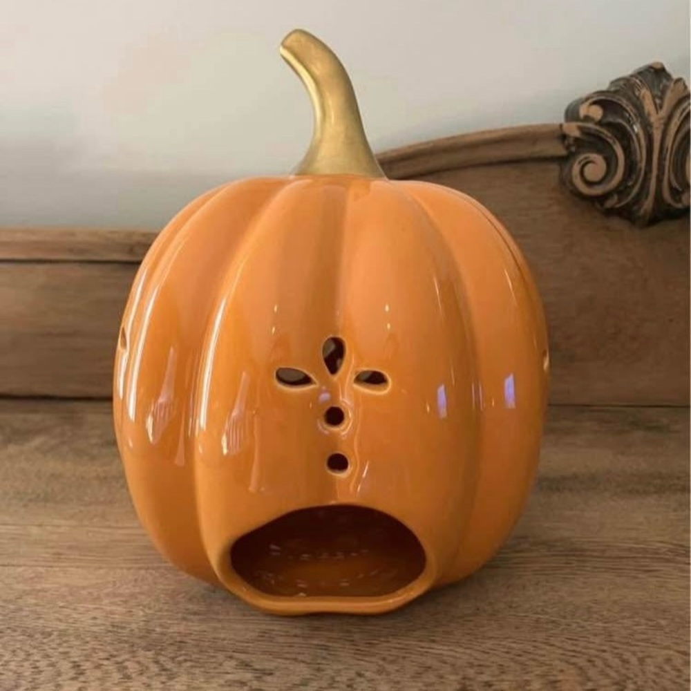 Fall Pumpkin Decor Tea Light -
8" high 7" diameter - Picture 2 of 2